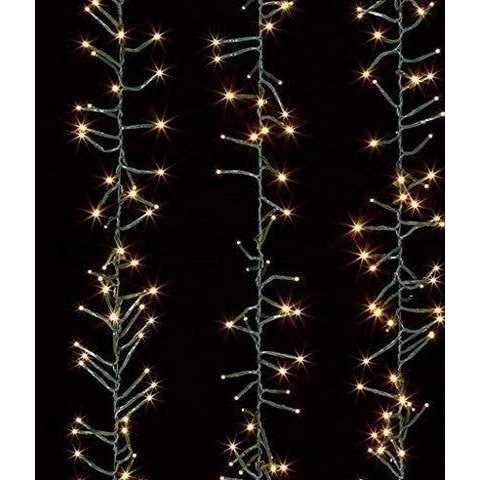 16 FT Cluster Christmas Lights Extension Set Warm White With 1 String Of 500 LED Lights