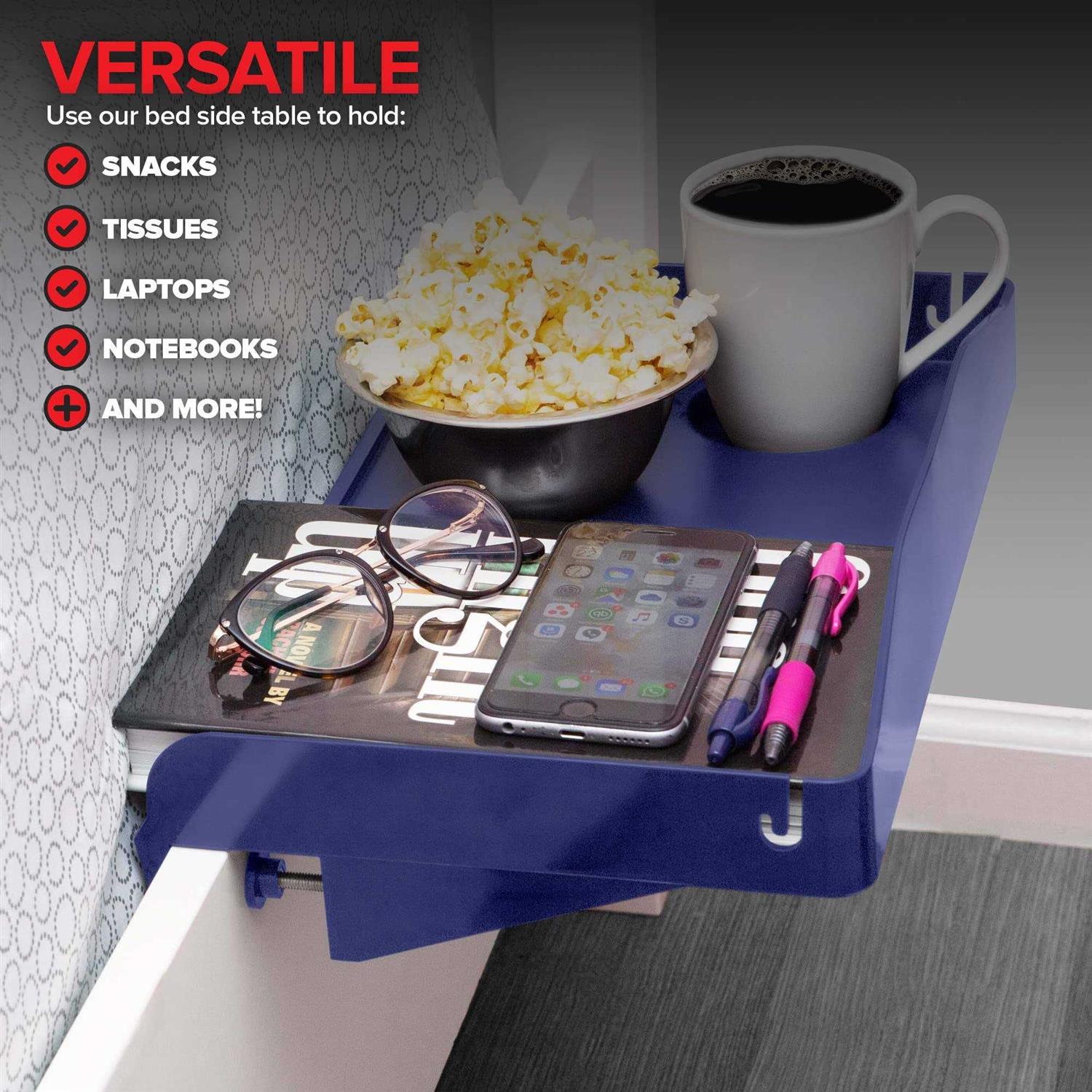 Modern Innovations Bedside Shelf for Bed College Dorm Room Bunk Bed Shelf for Top Bunk