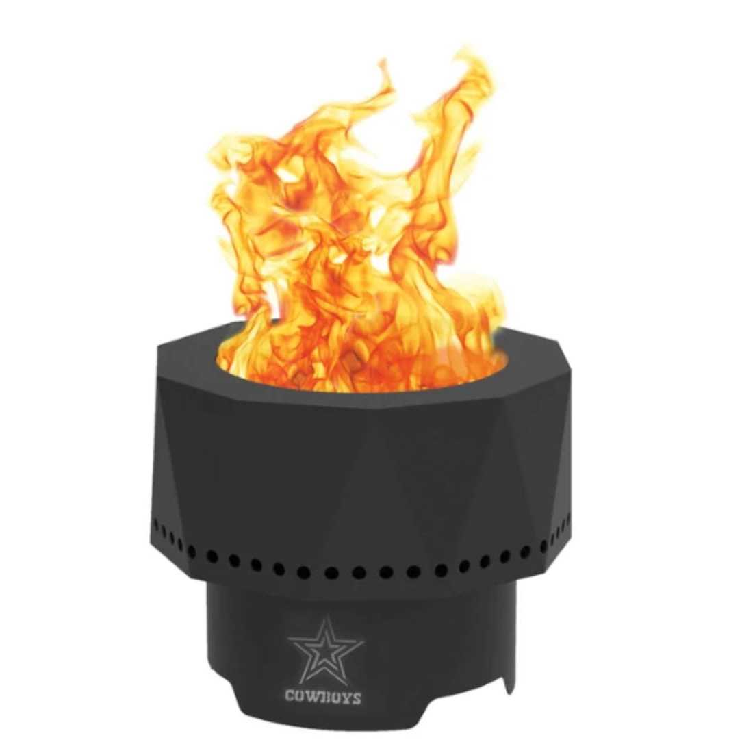 Blue Sky Outdoor Living Dallas Cowboys Ridge Portable Steel Smokeless Fire Pit w/ Carrying Bag