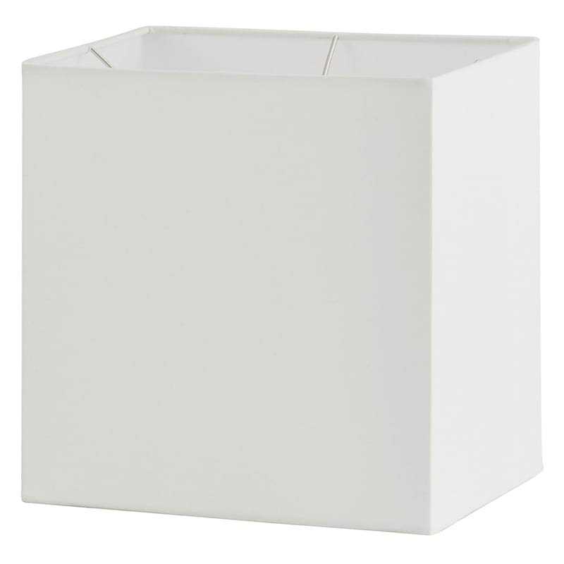 At Home White Square Accent Lamp Shade