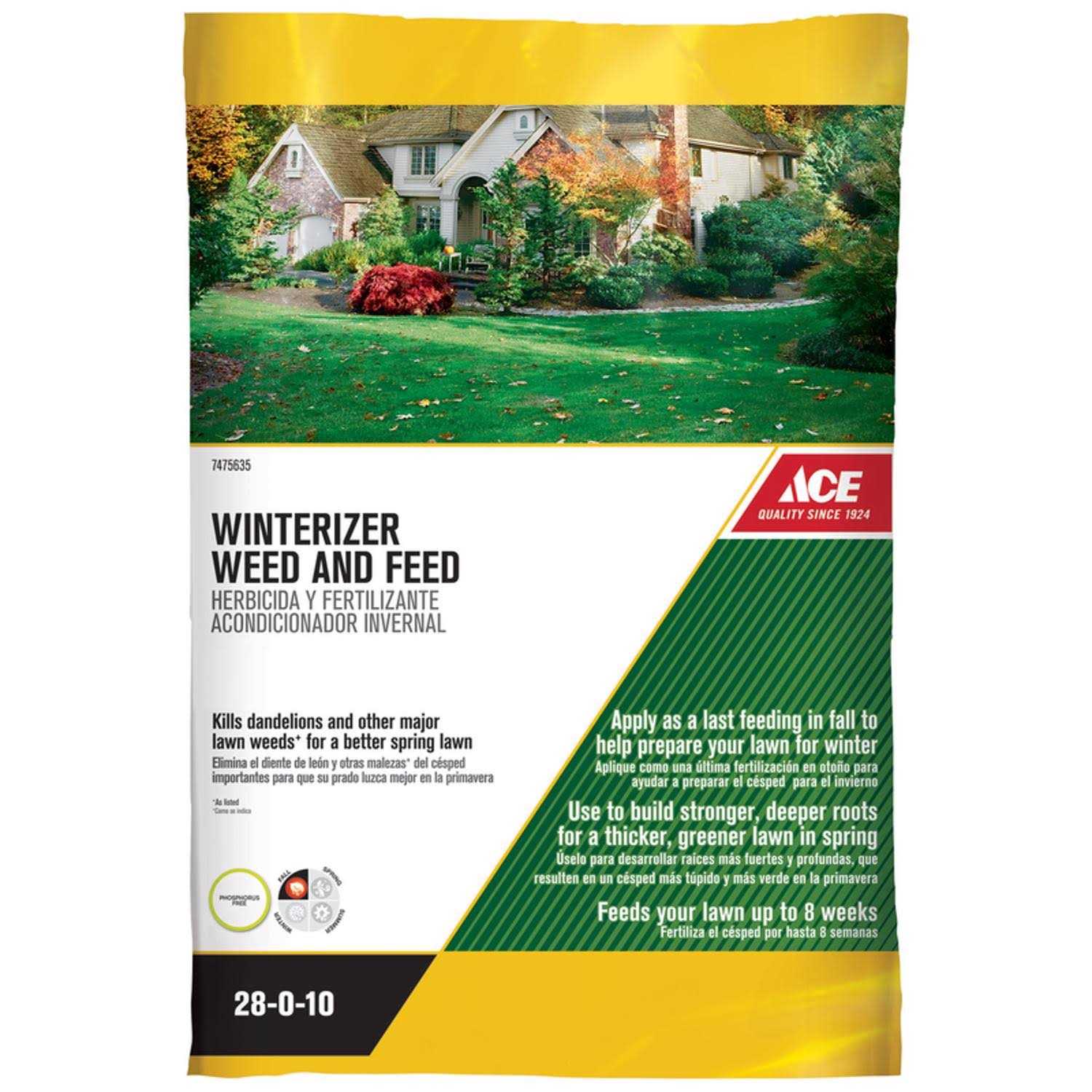 Ace 28-0-10 Weed & Feed Winterizer for Multiple Grasses