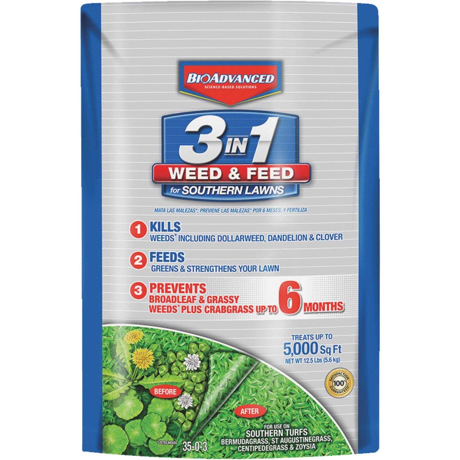 BioAdvanced 3 In 1 Weed and Feed For Southern Lawns