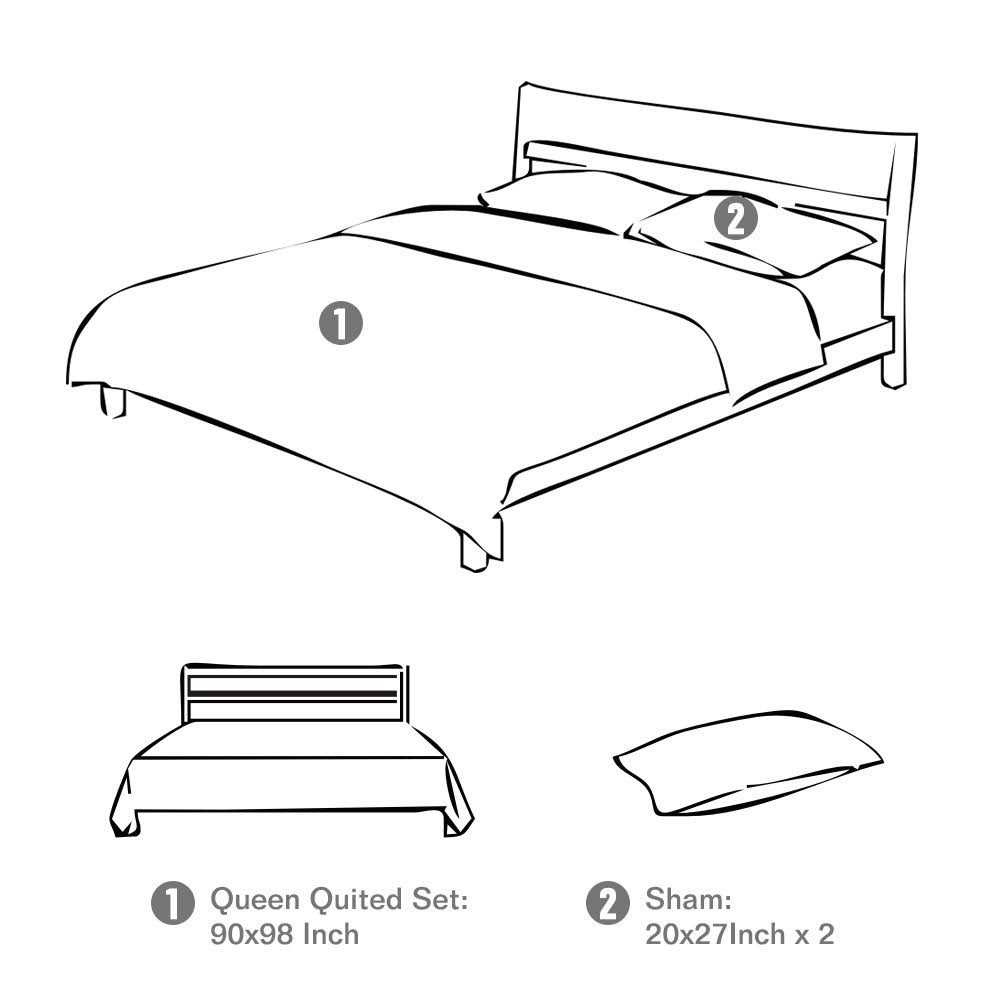 Travan 3-Piece Bedspread Quilt Set Oversized Reversible Quilted Bedding Cotton Coverlet Set with Shams