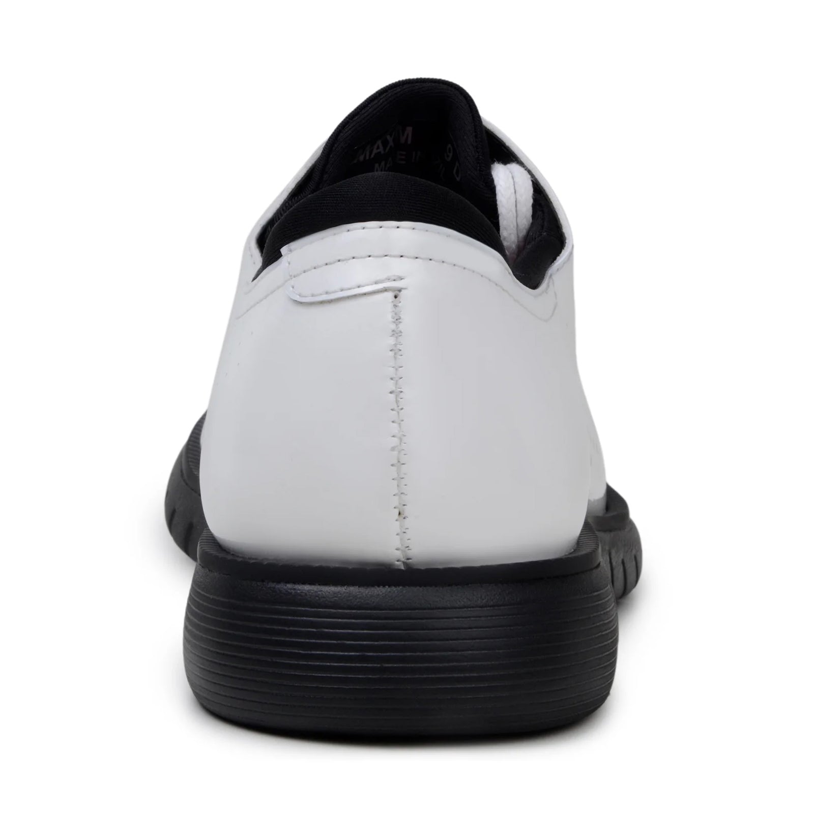 Men’s Belvedere Maxim Patent Leather Tuxedo Dress Sneaker in White