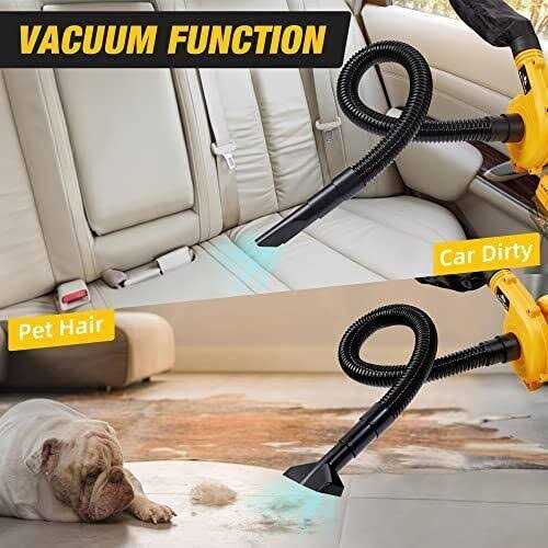 Cordless Leaf Blower for Dewalt 20V Max Battery,Electric Jobsite Air Blower with Brushless Motor,6 Variable Speed Up to 180MPH,2-in-1 Handle