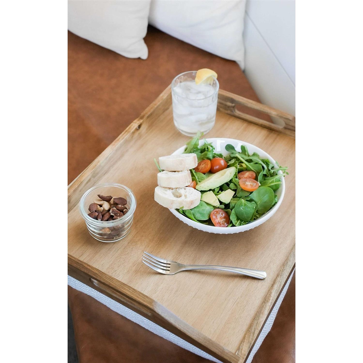 Rossie Home Acacia Lap Tray with Detachable Pillow