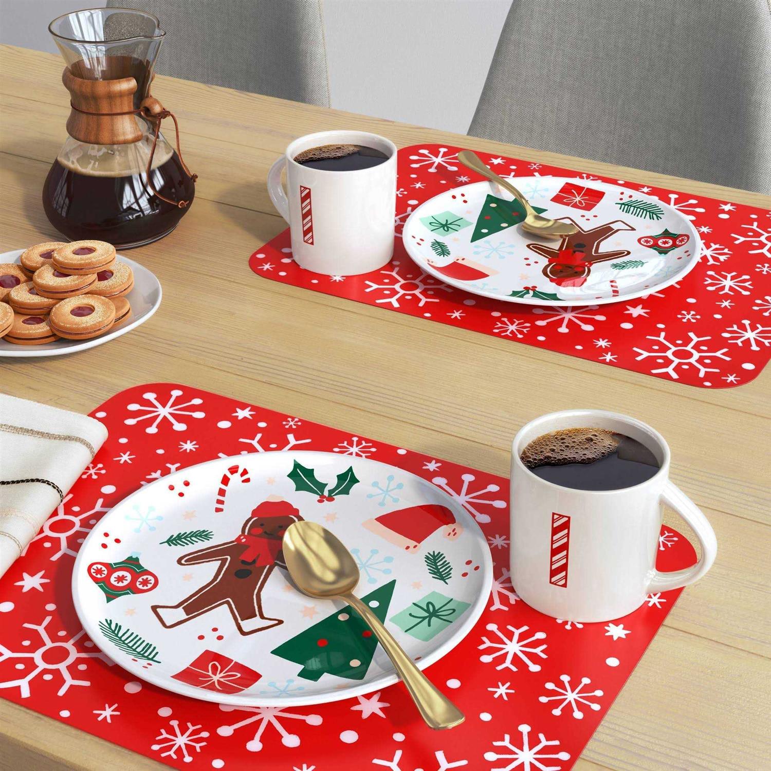 Wondershop Christmas Snowflake Placemat Red
