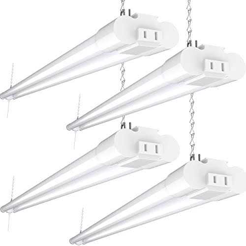 Sunco Lighting Sunco LED Workshop Garage White Shop Light 4FT Plug in Linkable Utility Light Fixtures