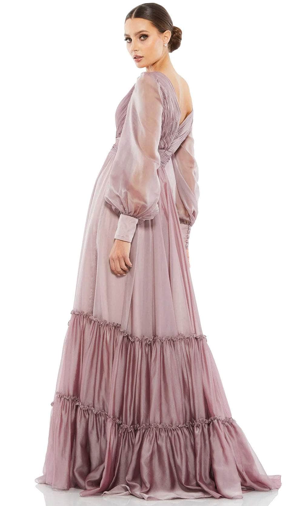 Bishop Sleeve Chiffon Gown