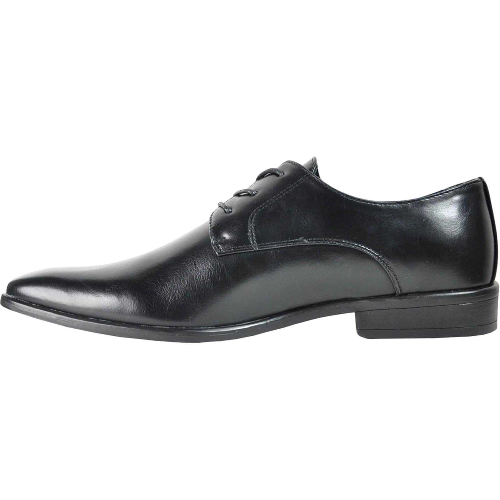 Mens Pointed Plain Toe Oxford Dress Shoe in Black