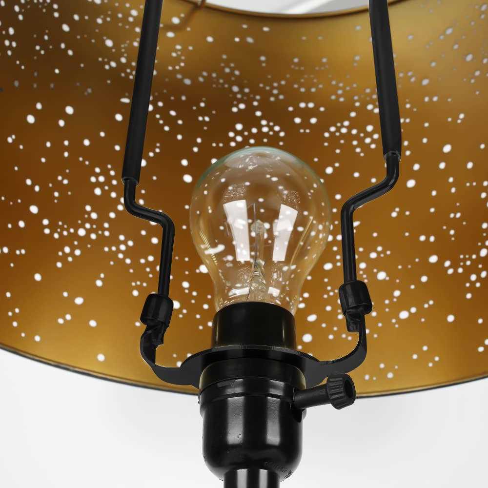 8 9 10 11 12 inch Lamp Shade Harp Holder, ALUCSET Adjustable Lamp Harp Kit, Fit Both Standard Lamp Rod and E14 E26 E27 Light Base UNO Fitter Adapter