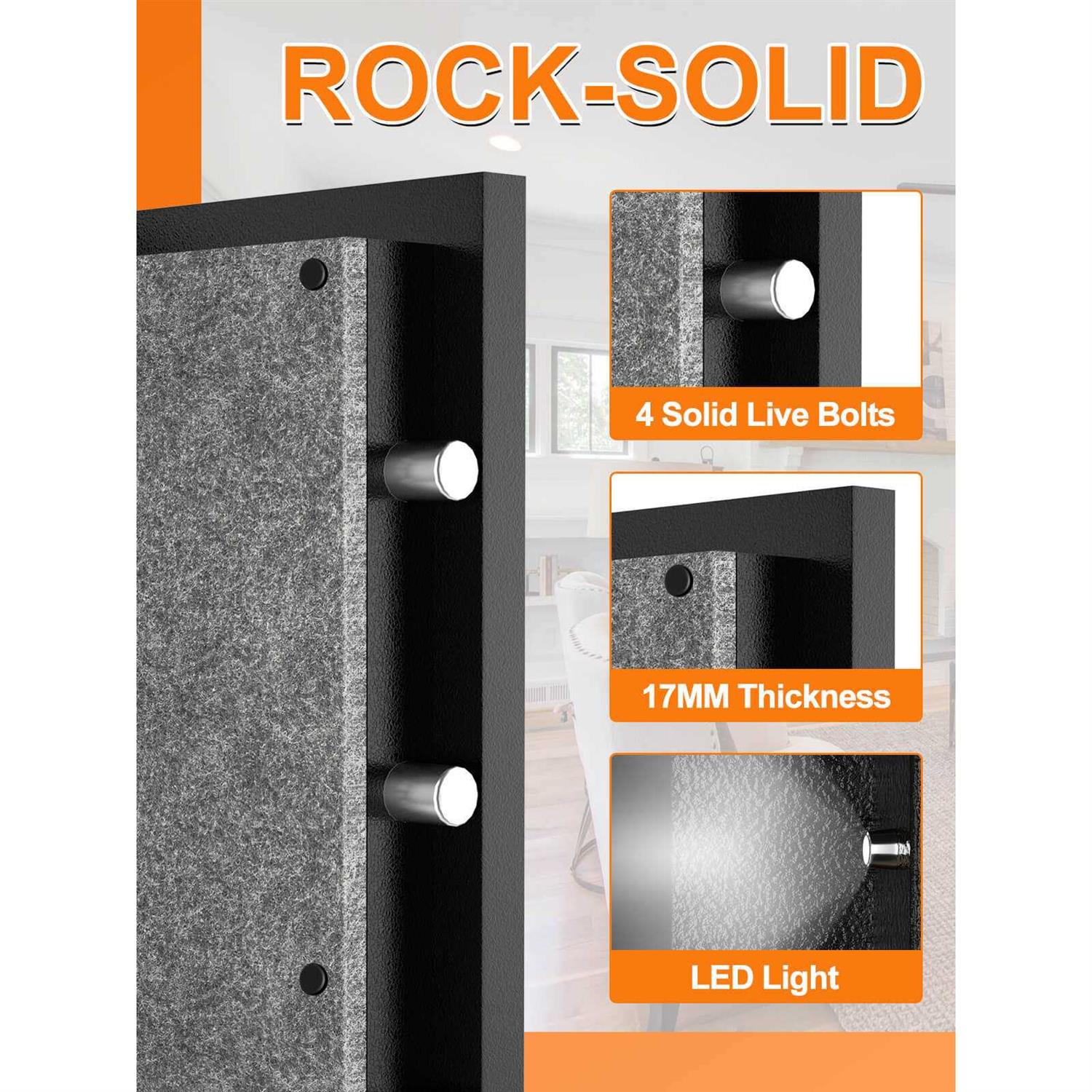 Tigerking 30 Min Fireproof Home Safes Digital Lock 3.47 CU.ft FPSD66