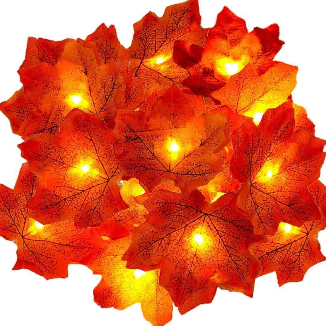 Ainkedin Autumn Decorations Fairy Lights Maple Leaf Light