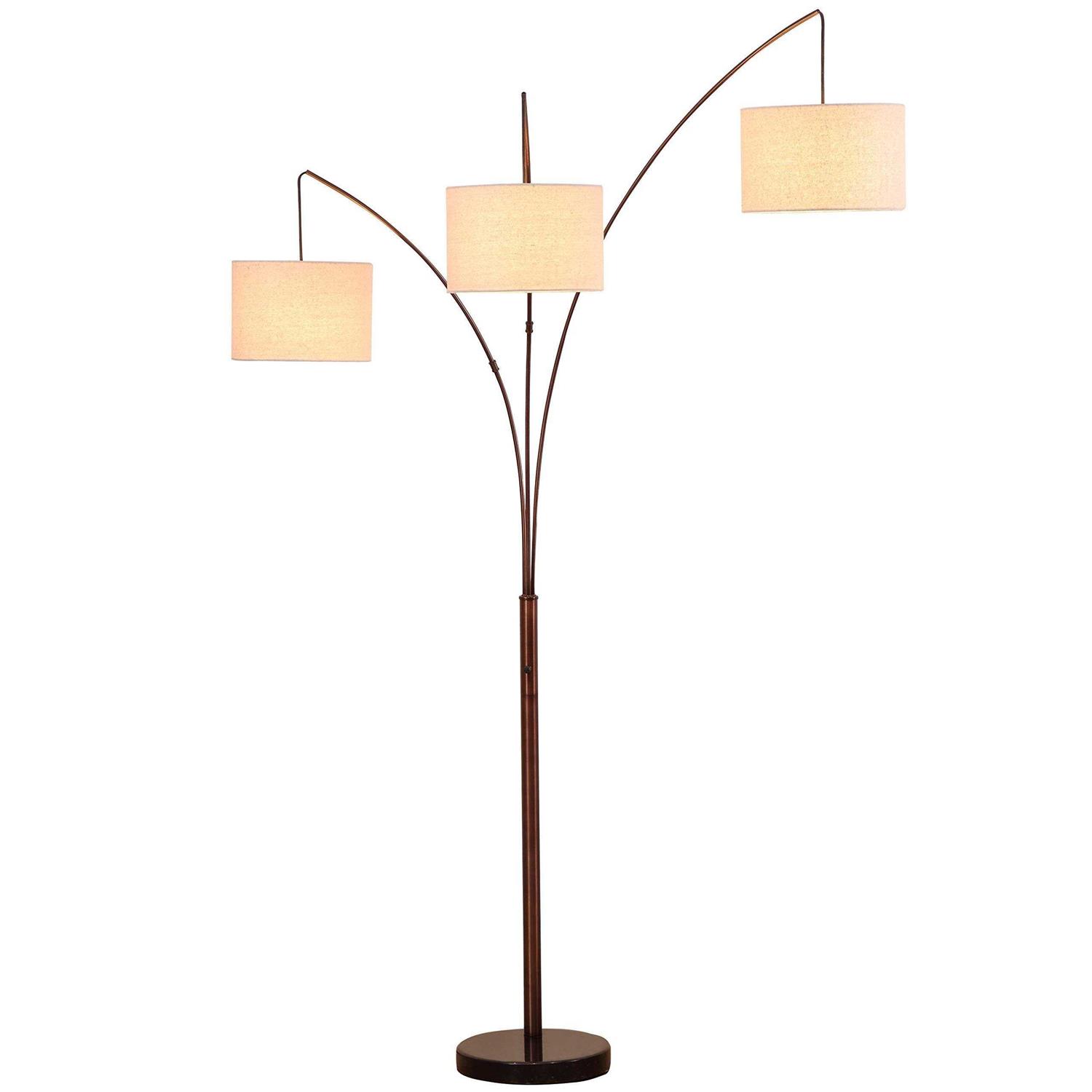 Brightech Trilage Marble Base LED Floor Lamp