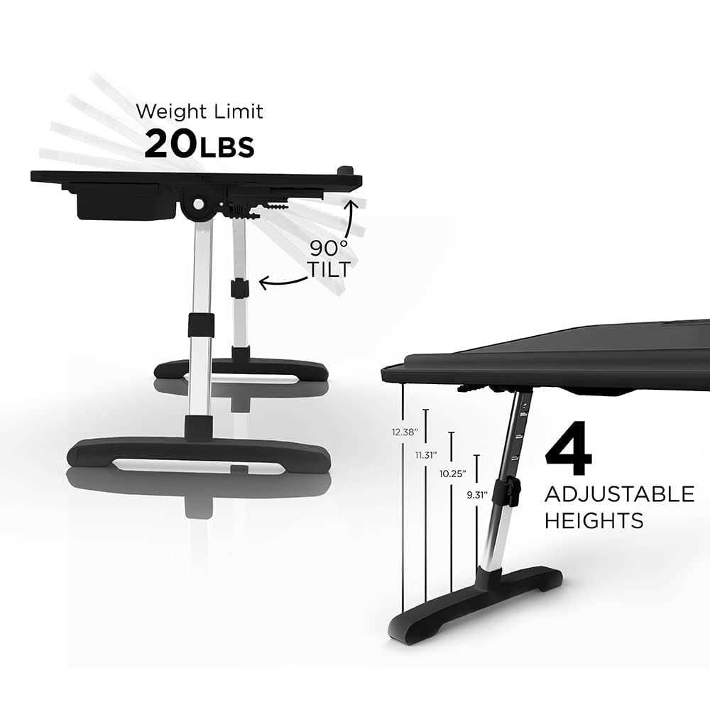 Limitless TotalDesk Portable Workstation Lap Desk Adjustable Height and Tilt