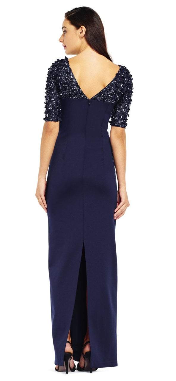 AP1E201359 Embellished Scuba Sheath Dress