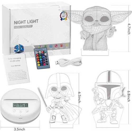 3d Star Wars Night Light for Kids