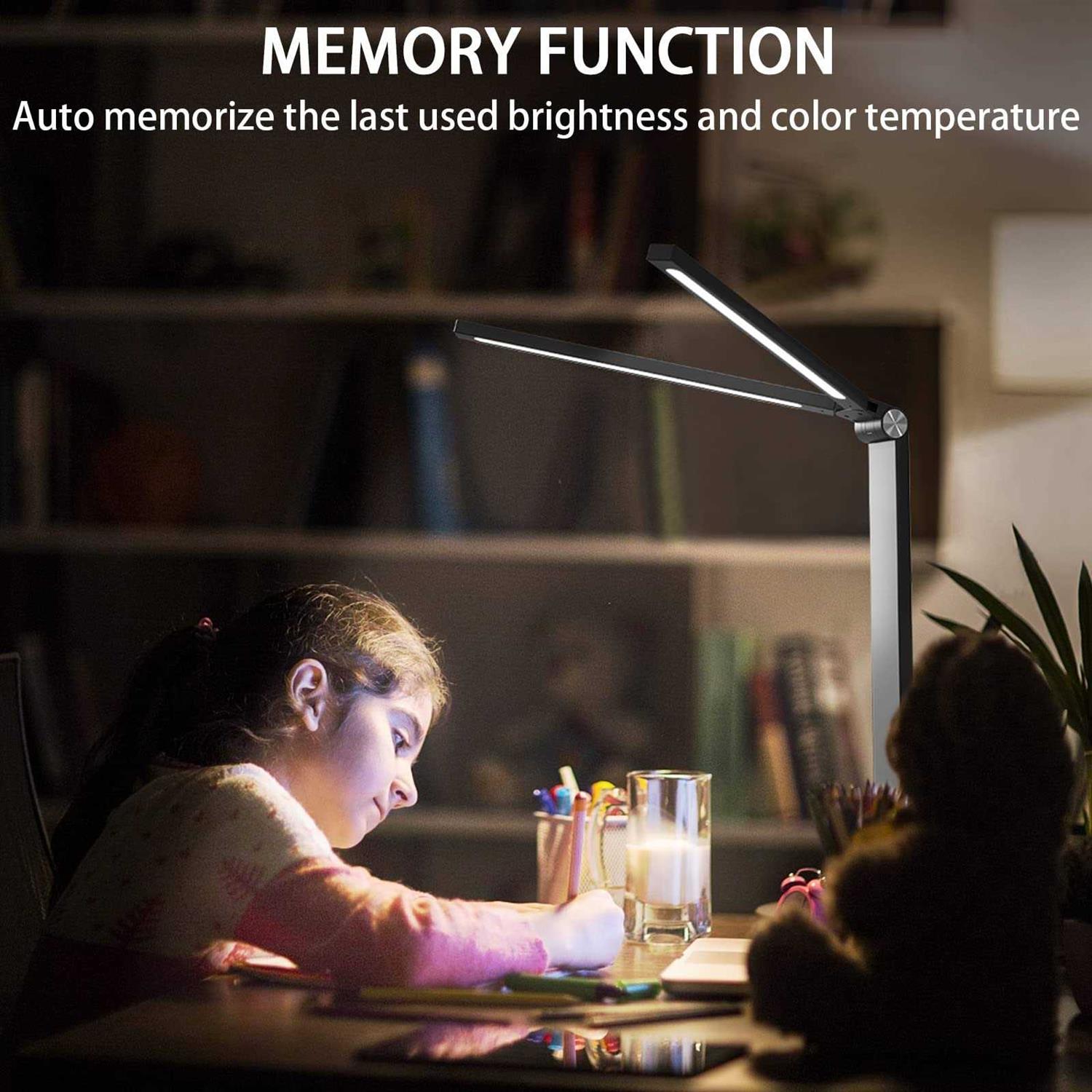 Torchlet Desk Lamp for Home Office Double Head LED Modern Desk Light