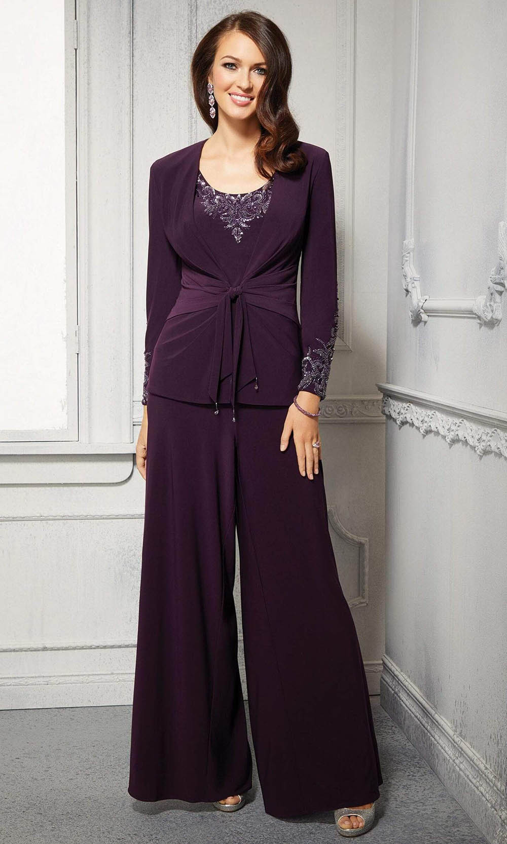 72427 Scoop Long Sleeves Pant Suit