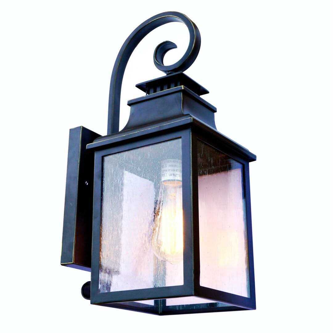 Anner 18 H Seeded Glass Outdoor Wall Lantern Red Barrel Studio Fixture Finish