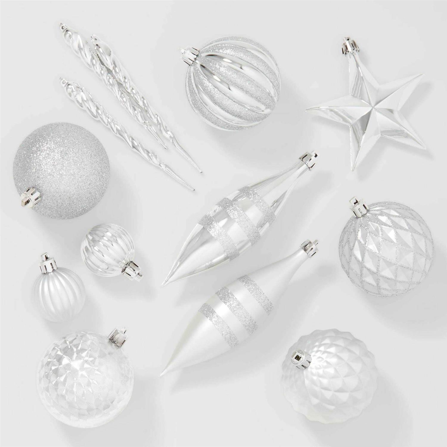 Wondershop 40ct Plastic Star Christmas Tree Ornament Set