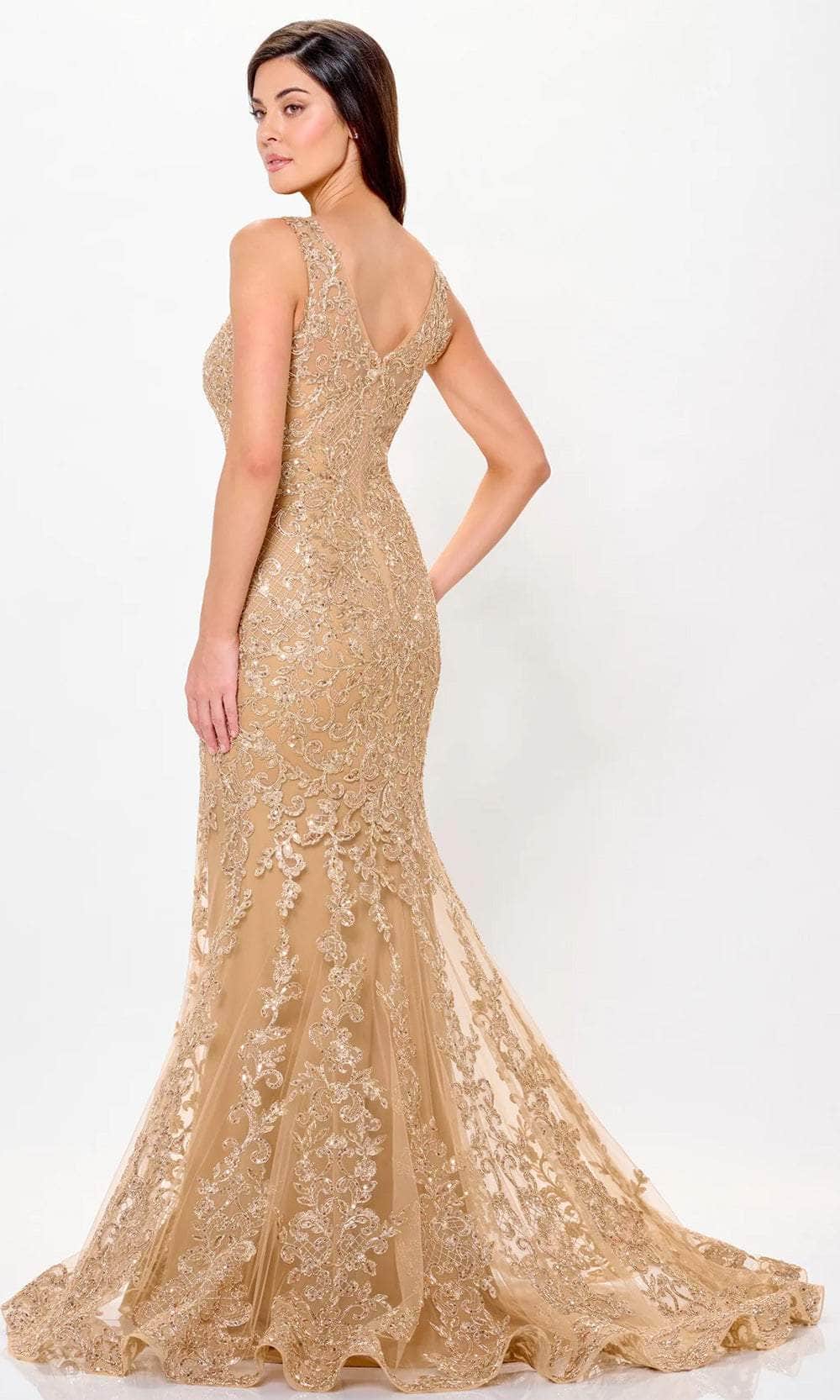 Beaded Tulle Evening Dress