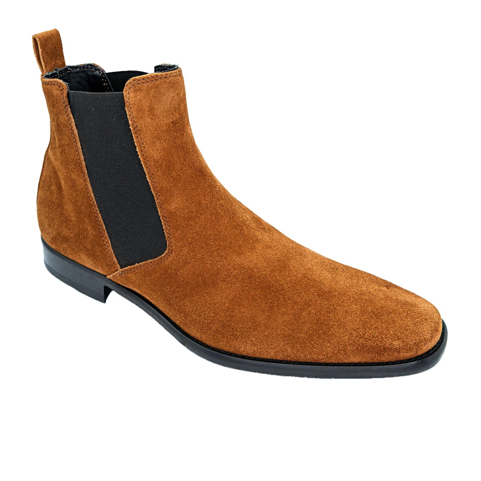 Men’s Belvedere Milano Italian Suede Ankle Boot in Camel