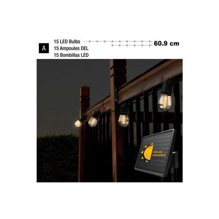 Sunforce Solar LED String Lights with Remote Control