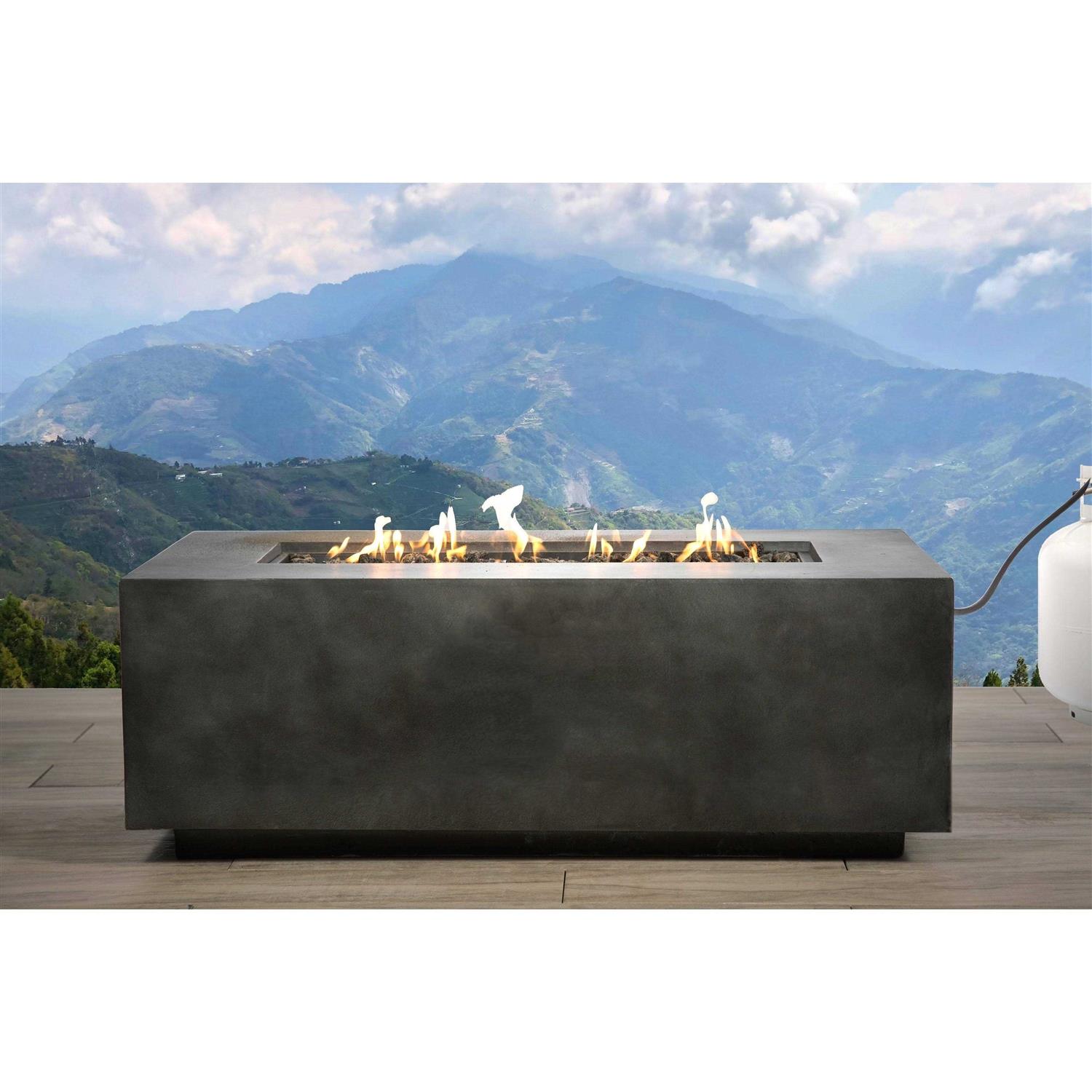 Living Source International Concrete Propane Fire Pit Table