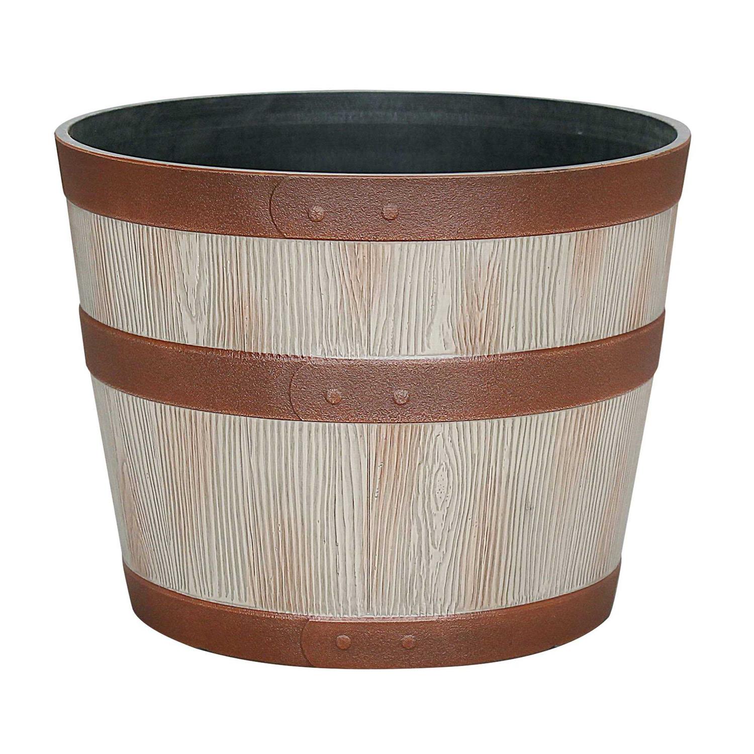 Better Homes & Gardens Whiskey Barrel Resin Planter