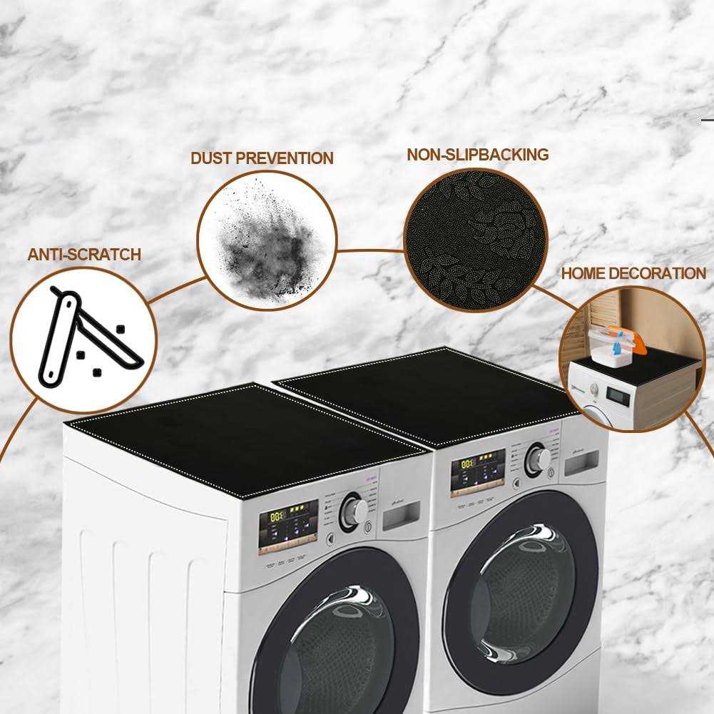 2PCS Washer and Dryer Top Mat Cover, Non-slip Washer and Dryer Covers for Top Protector