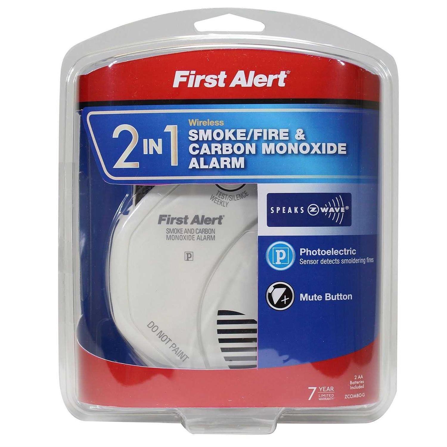 First Alert 2-in-1 Z-Wave Smoke Detector Carbon Monoxide Alarm 1044807