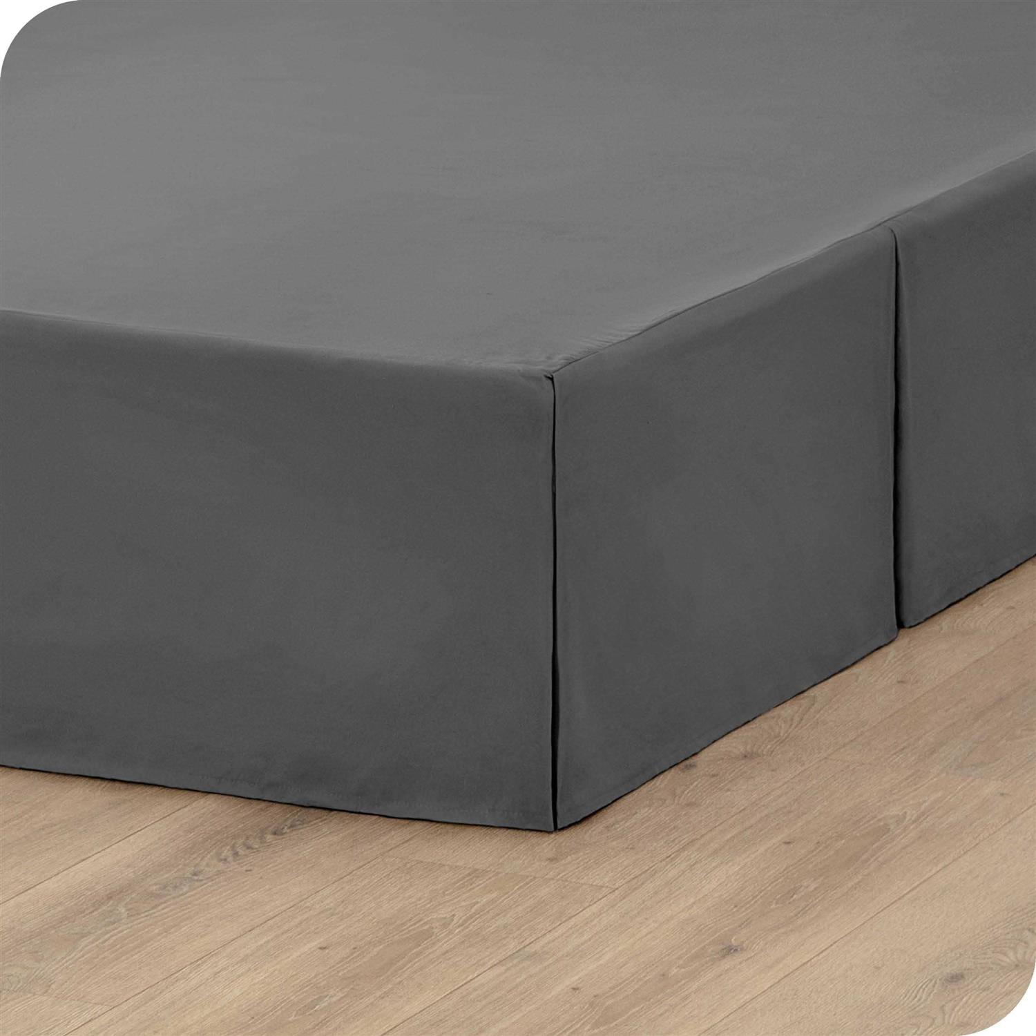 Bare Home Bed Skirt Microfiber Pleated