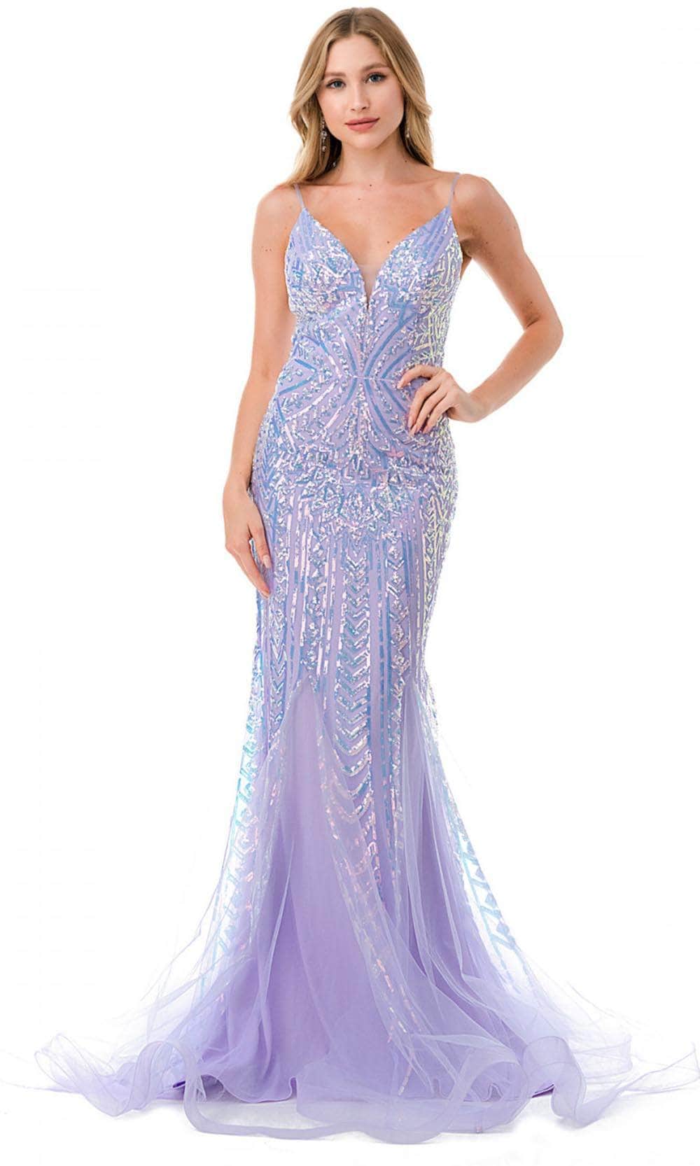 V-Neck Sleeveless Evening Gown
