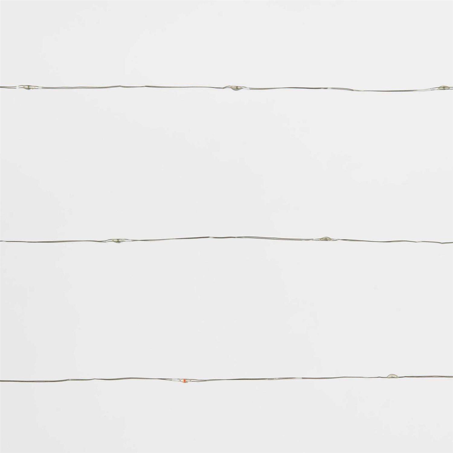 Wondershop 30ct Battery Operated LED Christmas Dewdrop Fairy String Lights Warm White with Silver Wire