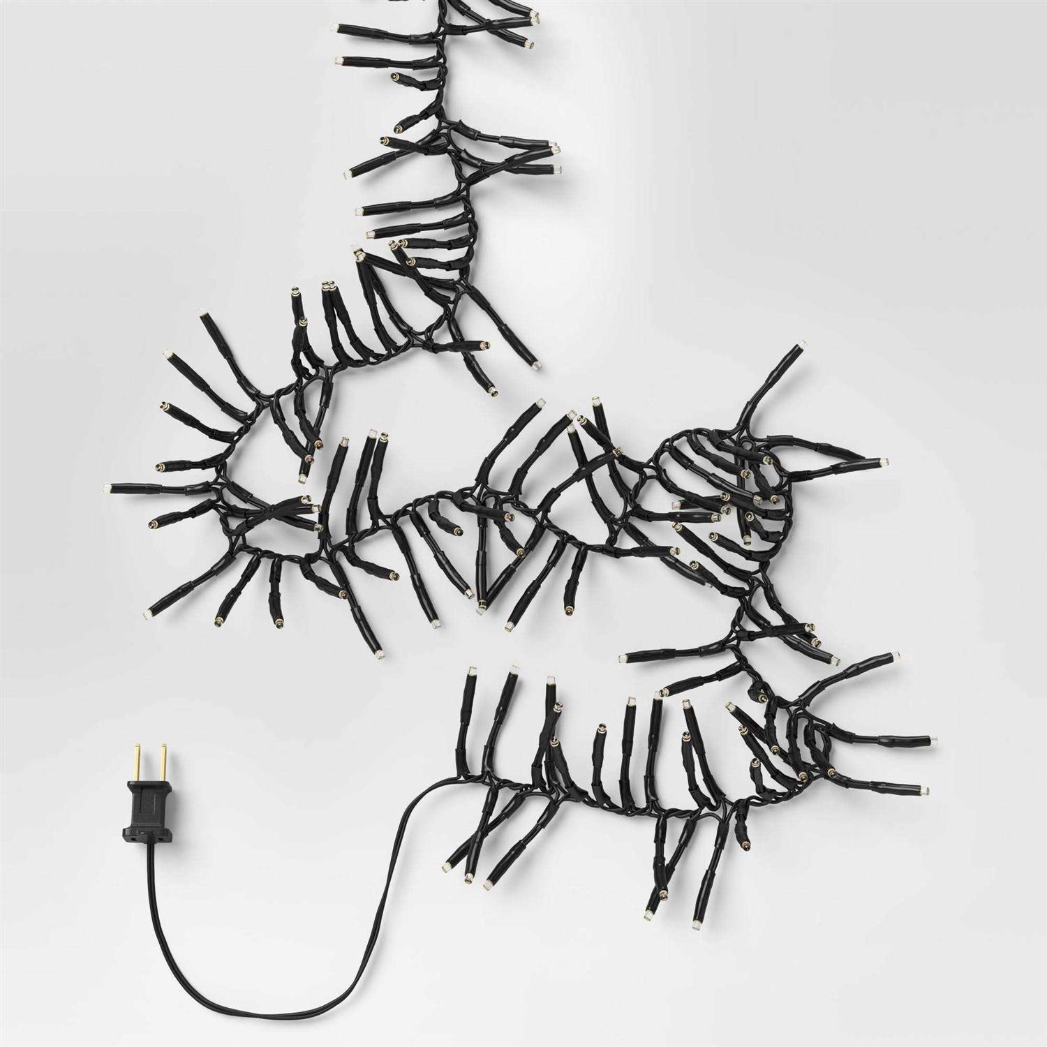 Wondershop 448ct LED Christmas Mini String Lights Garland Warm White Black Wire