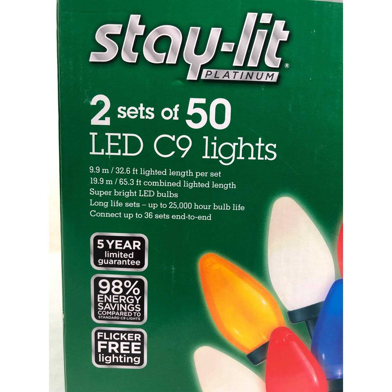 Sylvania Stay-lit Platinum LED C9 String Lights