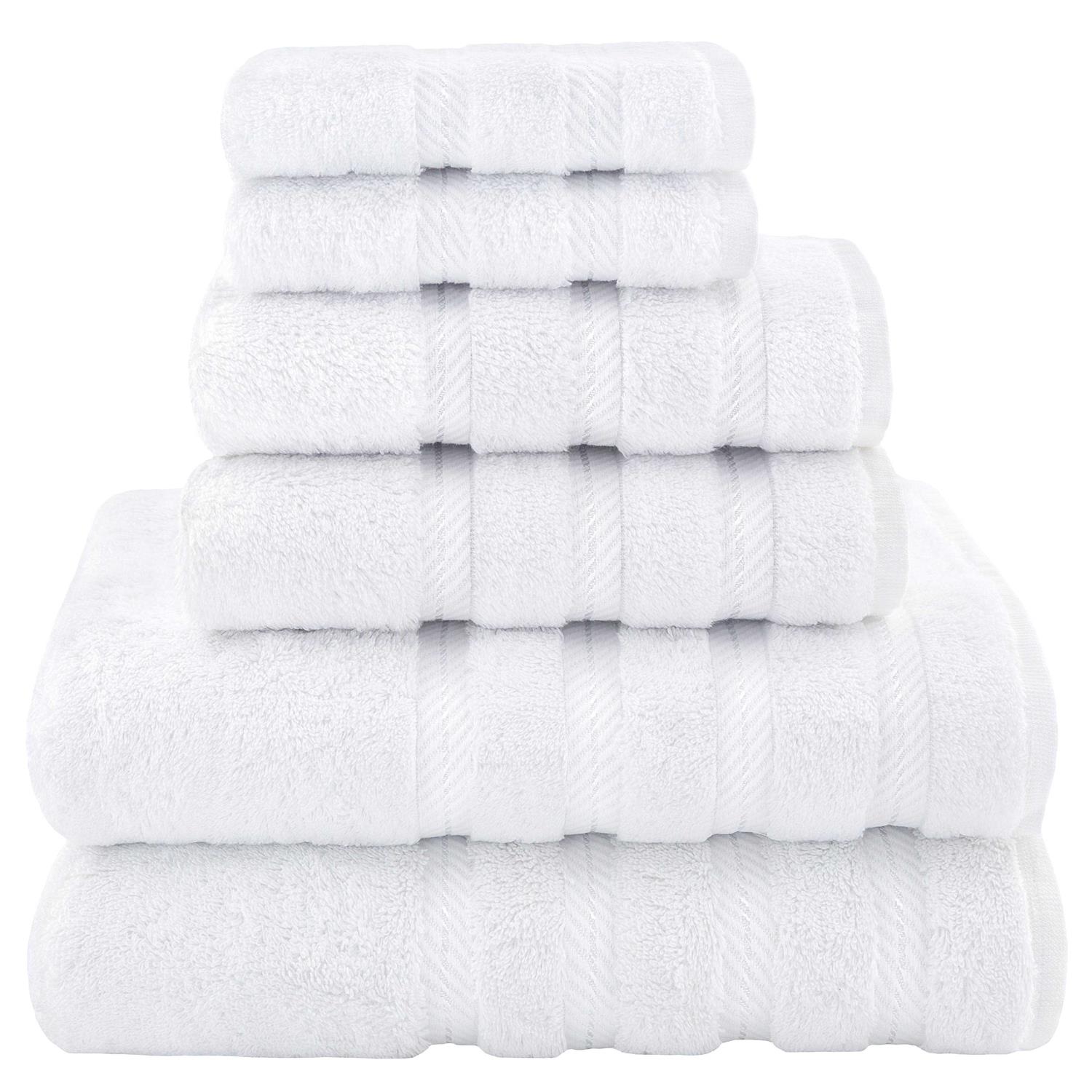 American Soft Linen 6 Piece Turkish Cotton Luxury Towel Set