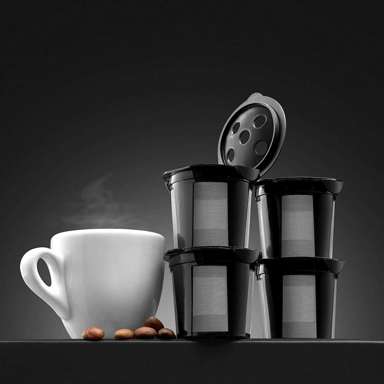 4 Reusable K Cups for Keurig K Supreme, K Supreme Plus and K Slim with Multistream Technology