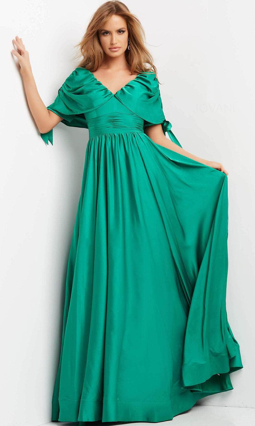 Cap Sleeve A-Line Evening Dress