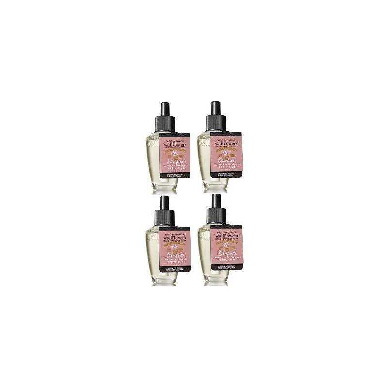 Bath & Body Works Bath and Body Works 4 Pack Aromatherapy Comfort Vanilla & Patchouli WallFlower Fragrance Refill 0.8 Oz