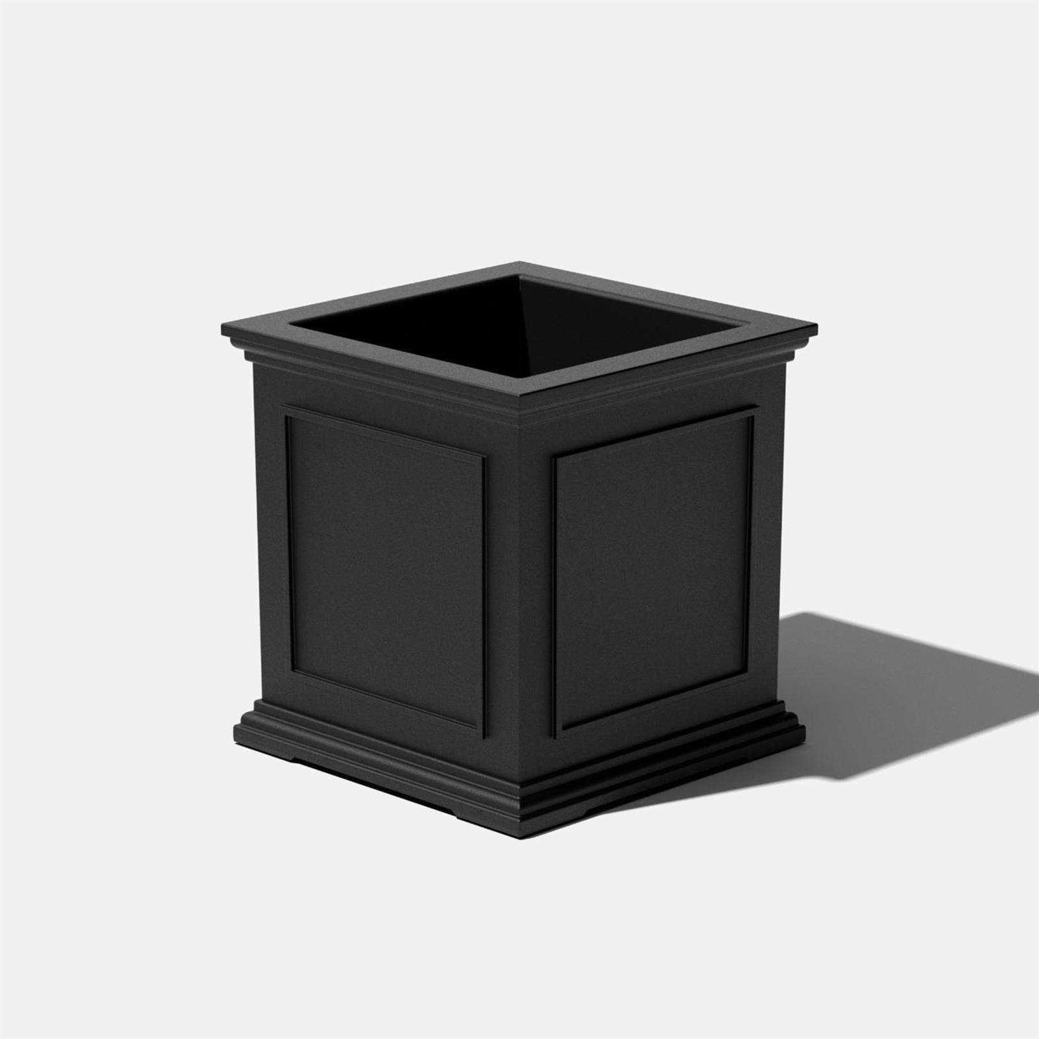 Veradek Brixton Cube 20 Planter Black