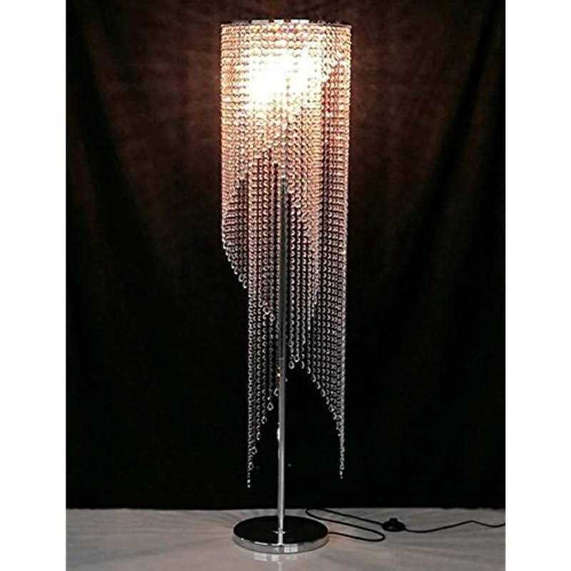 Surpars House Crystal Floor Lamp Elegant Rain Lamp Modern Lava Lamp for Living Room