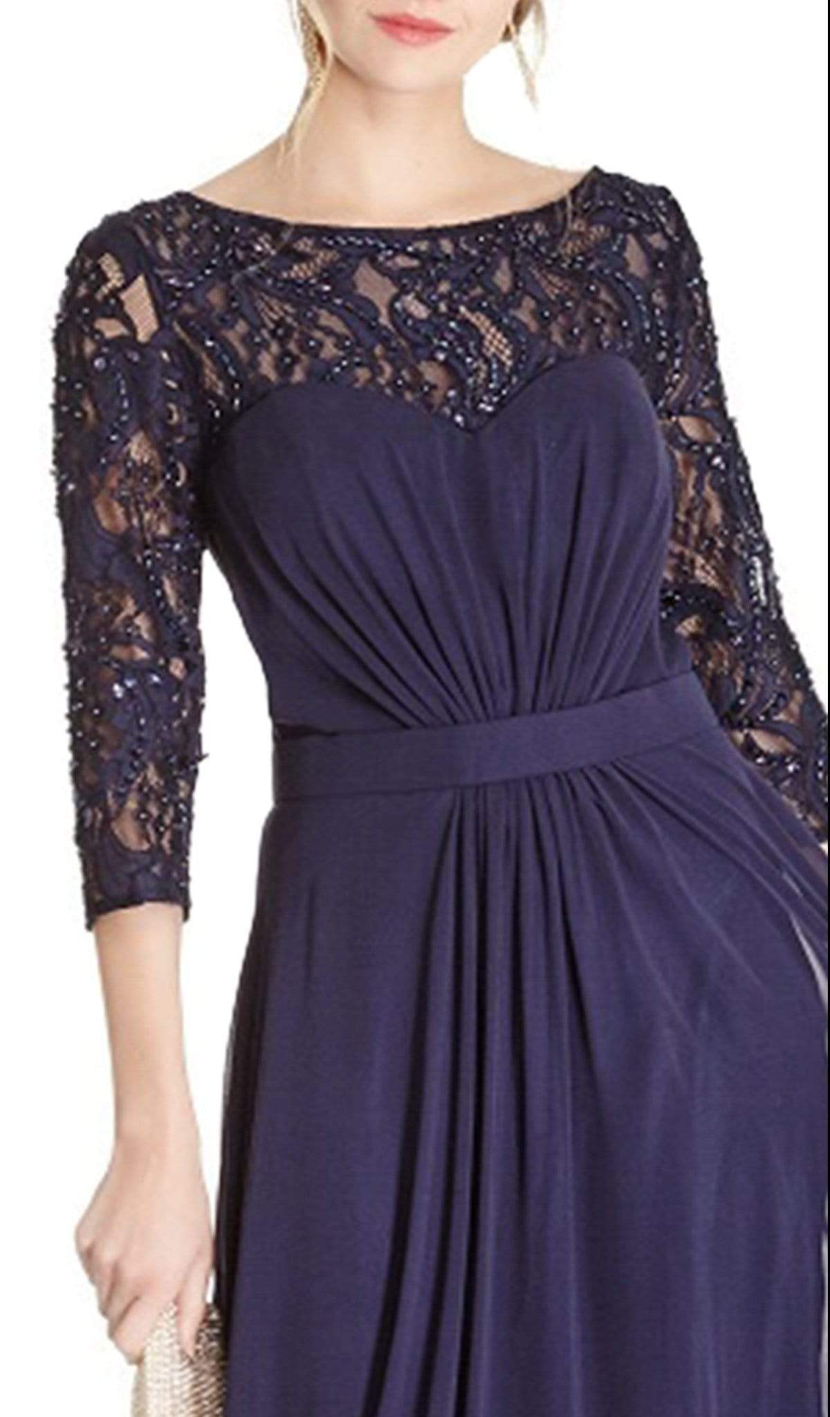 Embellished Lace Mother of Bride A-line Dress