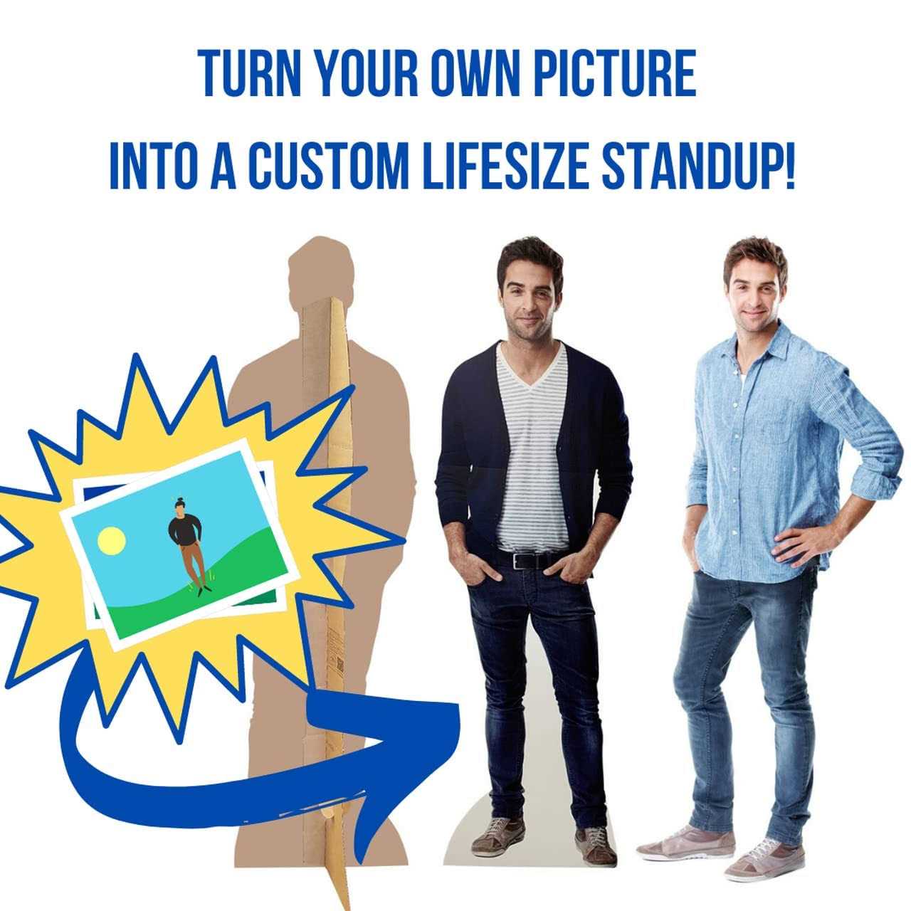 All Personalization Custom Life Size Cutout Personalized High Resolution Stand Up Custom Cutout Upload Your Own Photo