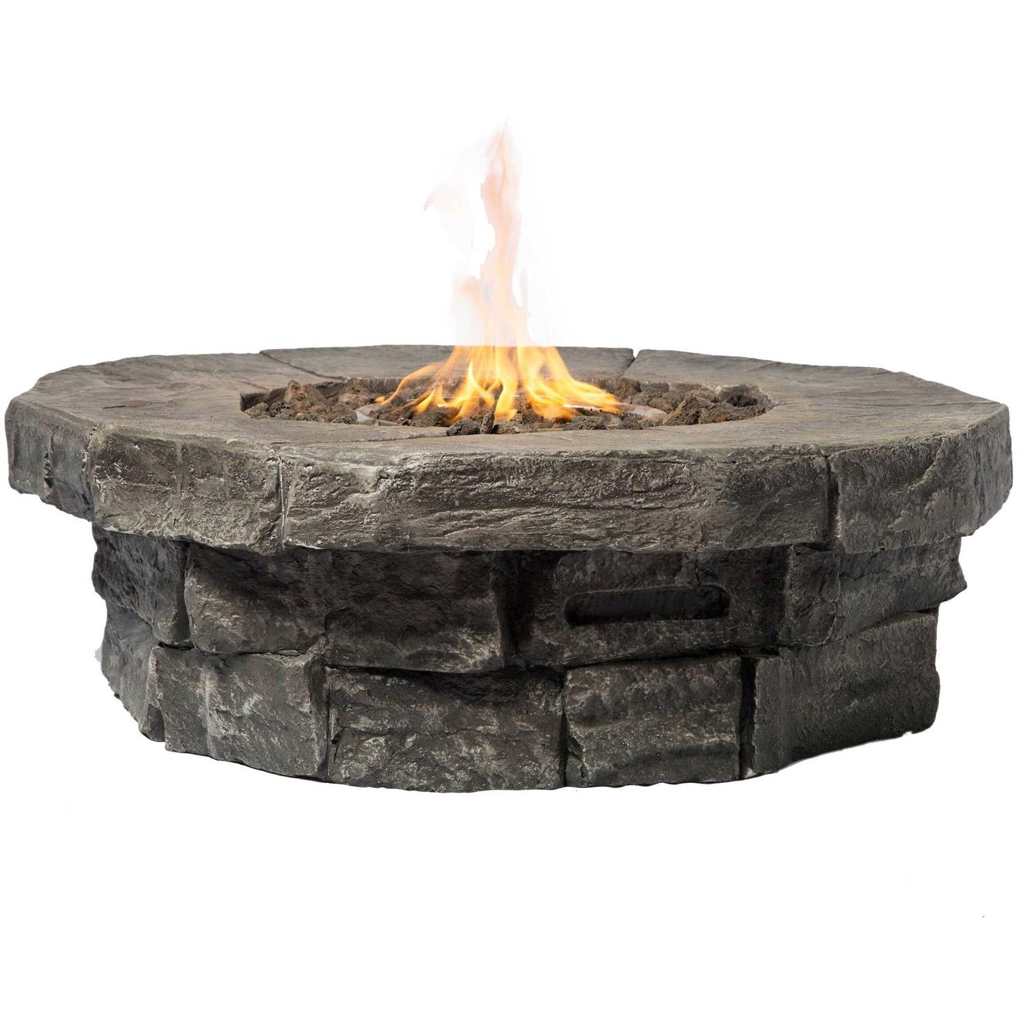 Living Source 36W Stone Propane/Natural Gas Fire Pit Table