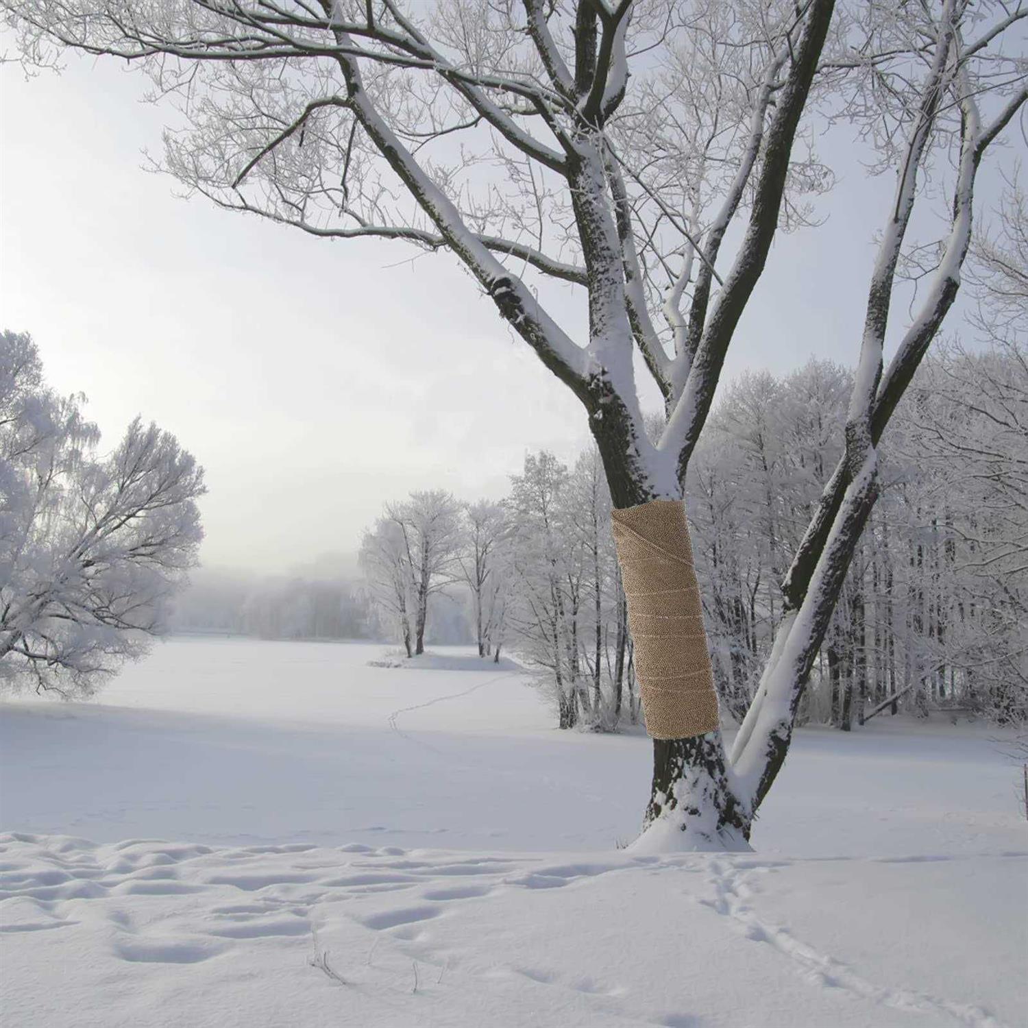 7.8 x 39.4ft Natural Jute Burlap Tree Protector Wraps,Tree Wraps to Protect Bark Winter Tree Covers Freeze Protection Plants Bandage for Keeping