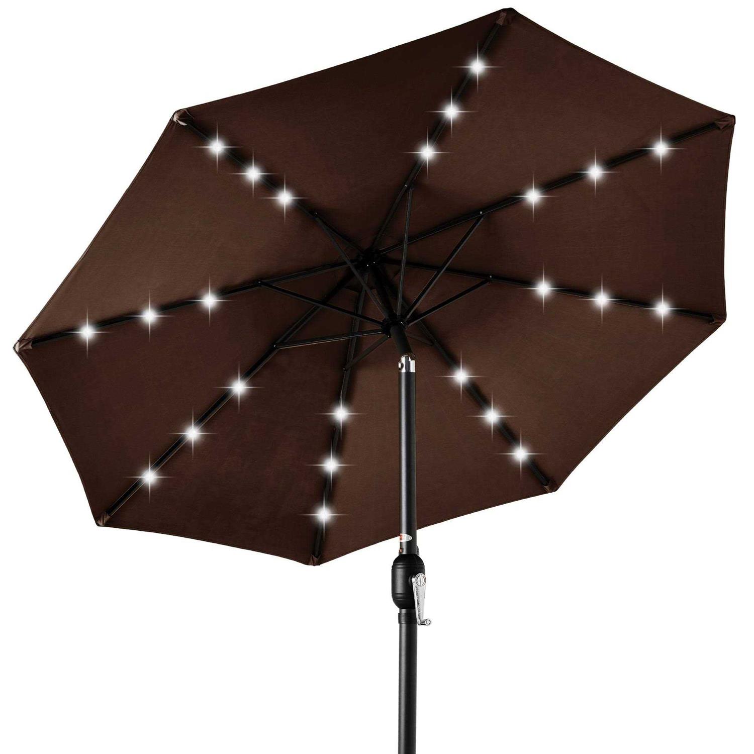 Best Choice Products Solar LED Lighted Patio Umbrella Tilt Adjustment