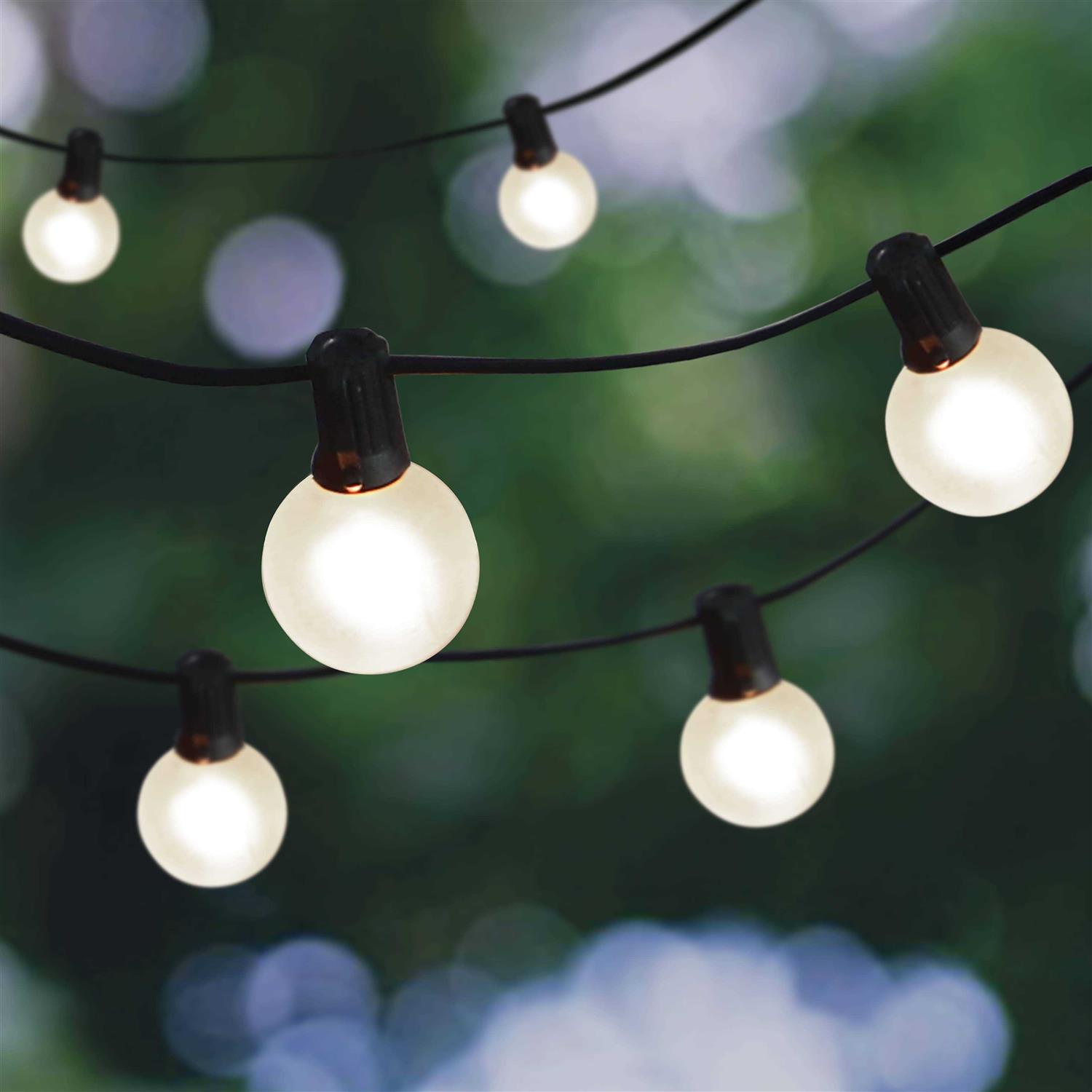 16ct. Frosted Globe String Lights by Ashland