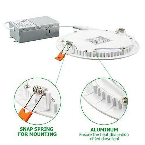 TDLOL 12 Pack Recessed Lighting 6 Inch with Junction Box 12W 120W Eqv Recessed Lighting